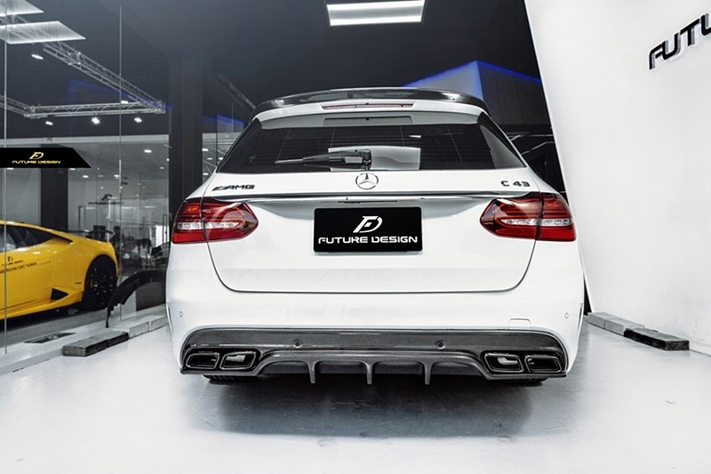 W205 Wagon - AMG style Carbon Trunk Spoiler_03